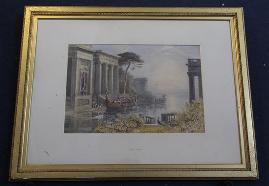 George Barret Jnr (1767-1842) Arcadian scene 12.5 x 18.5in.